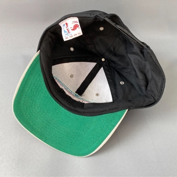 Vintage San Antonio Spurs AJD Licensed NFL Rare Green Bill SnapbackHat 90s Tags - Picture 3 of 16